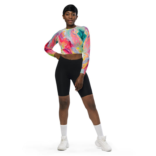 Sugar Coatd - Long-sleeve Crop top Rashguard women-Julie Amlin-PaletTheory