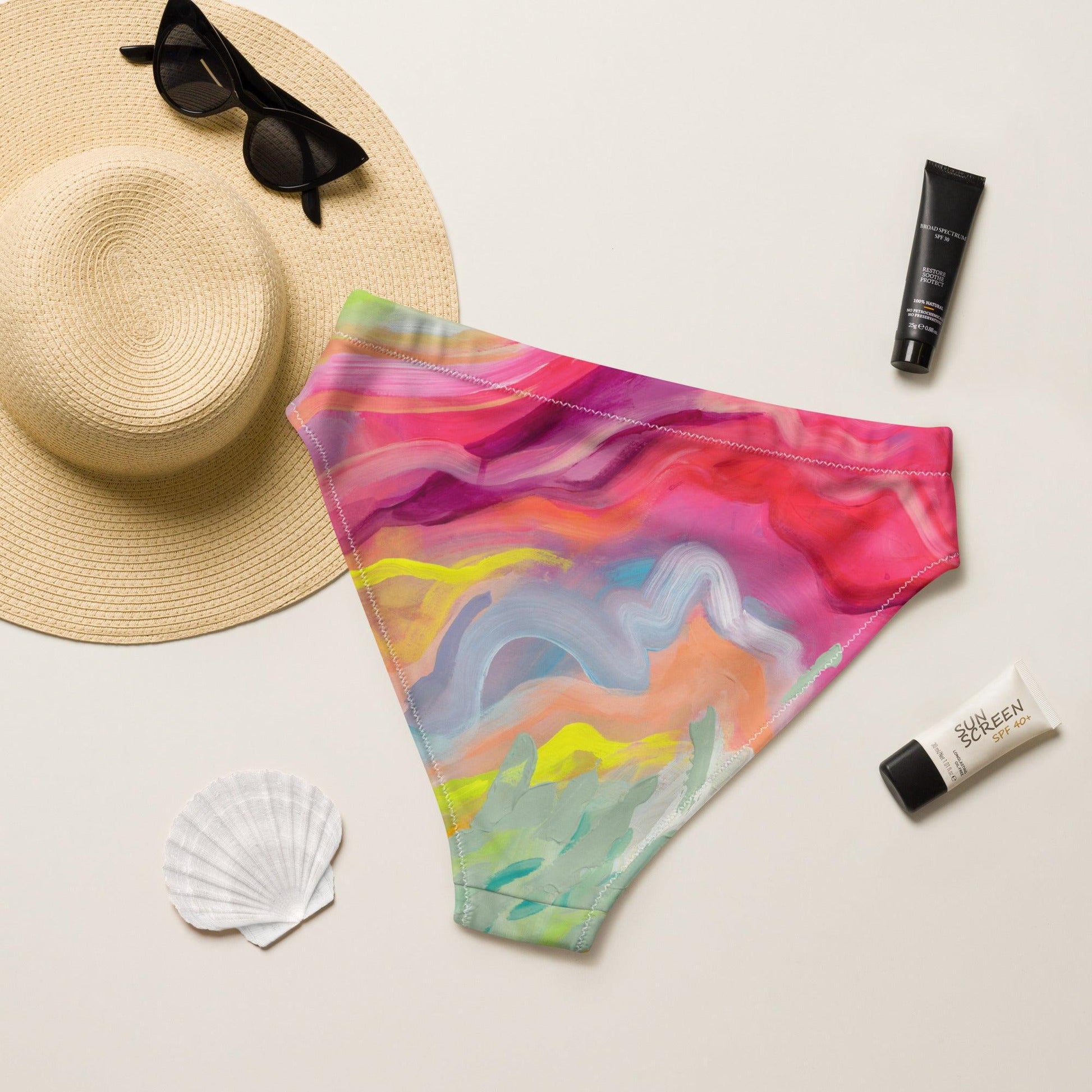 Sugar Coated High-Waisted bikini Bottoms by Julie Amlin-Julie Amlin-PaletTheory