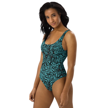 Underwater Groove One-Piece Swimsuit-Thomas Heinz-PaletTheory