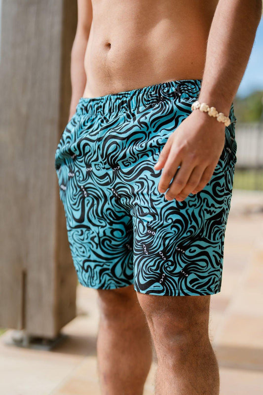 Underwater Groove Swim Shorts for Men - SALE-Thomas Heinz-PaletTheory