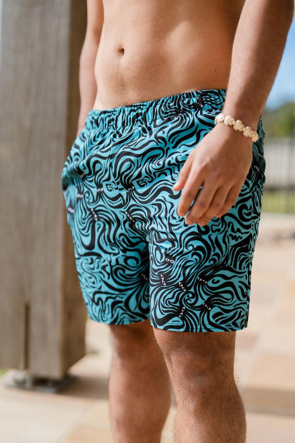 Underwater Groove Swim Shorts for Men-Thomas Heinz-PaletTheory