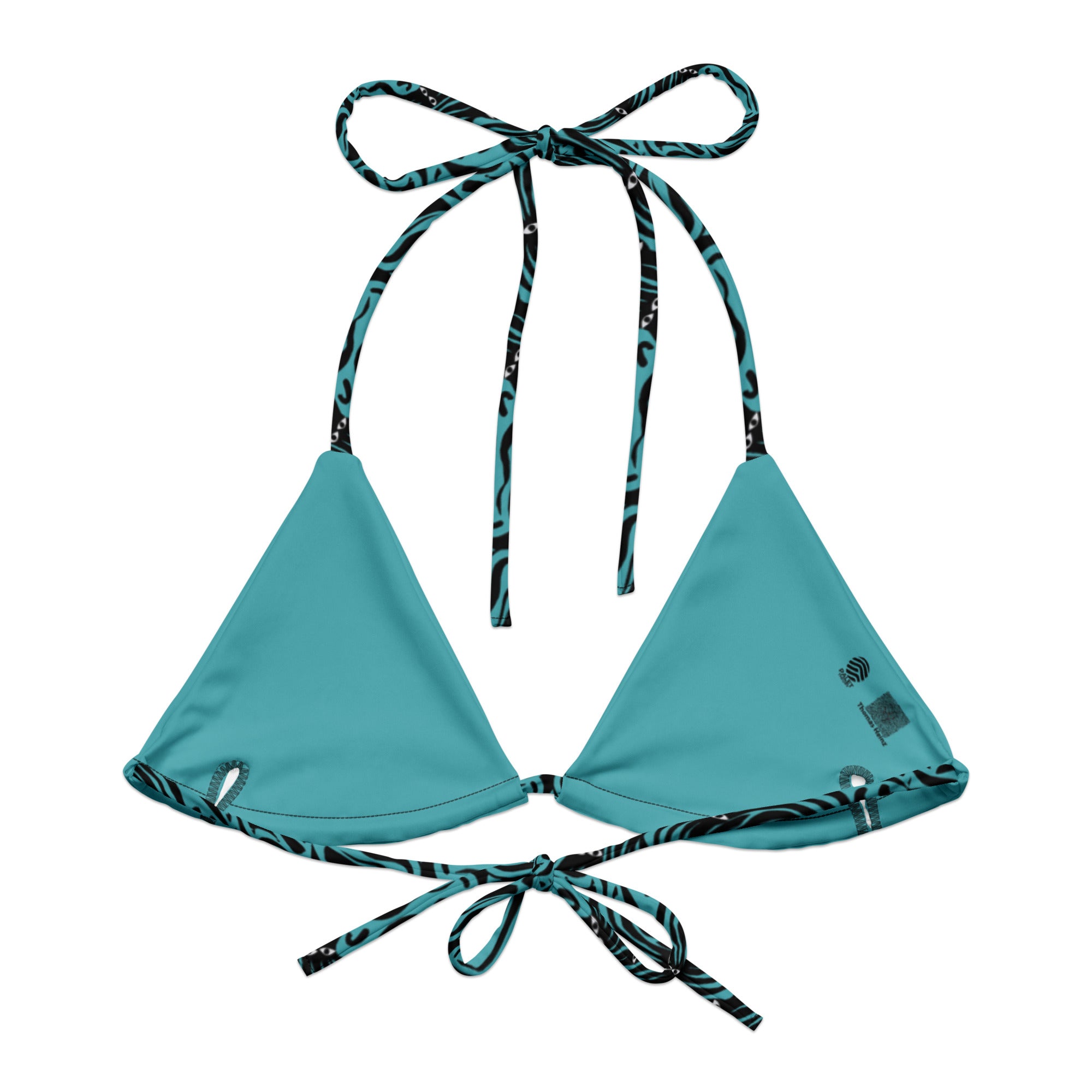 Underwater Groove Triangle bikini top-Thomas Heinz-PaletTheory