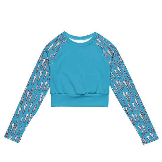 Ungud and Jiaa Dreaming Crop Top Rashie - Blue-Ian Healy-PaletTheory