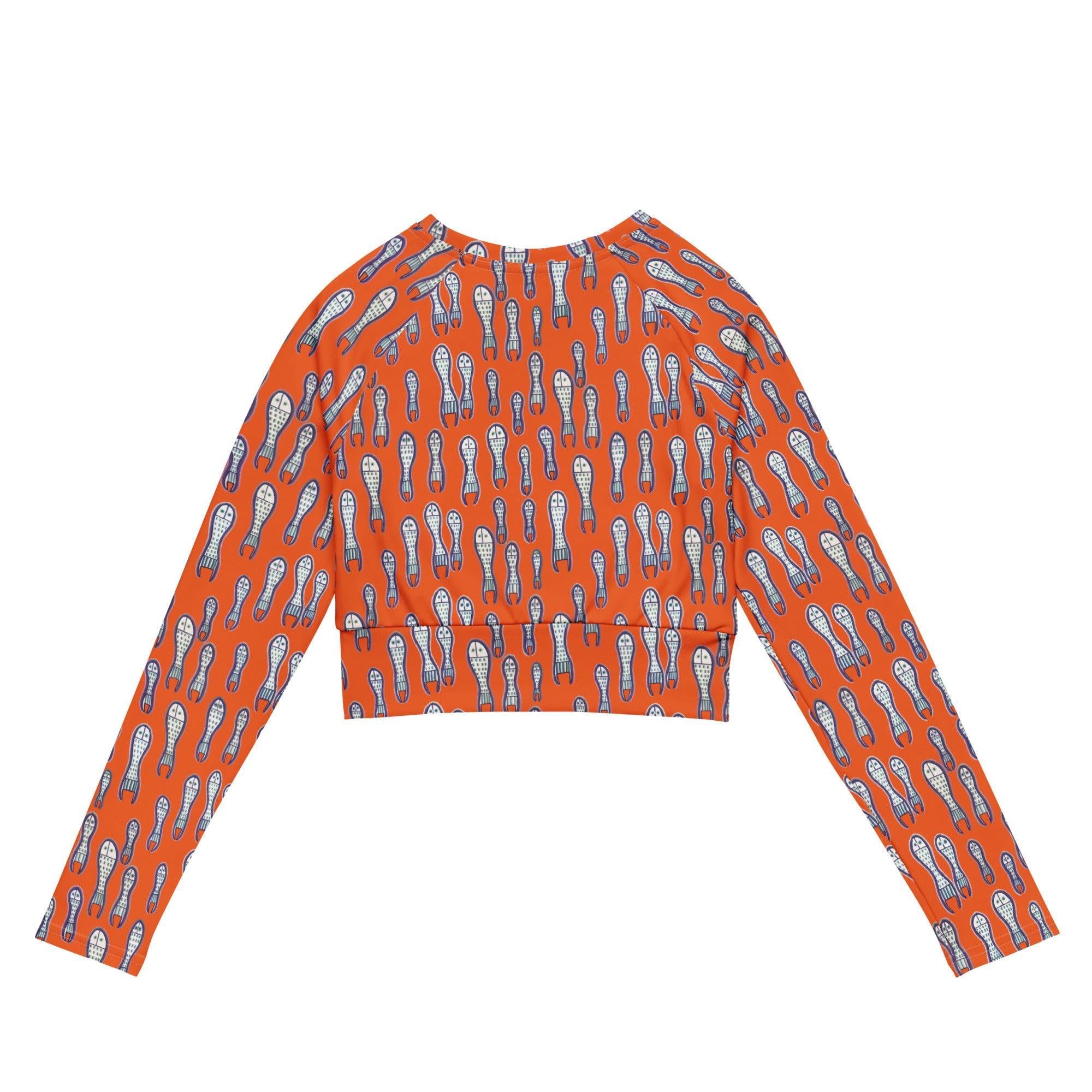 Ungud and Jiaa Dreaming Crop Top Rashie - Orange-Ian Healy-PaletTheory