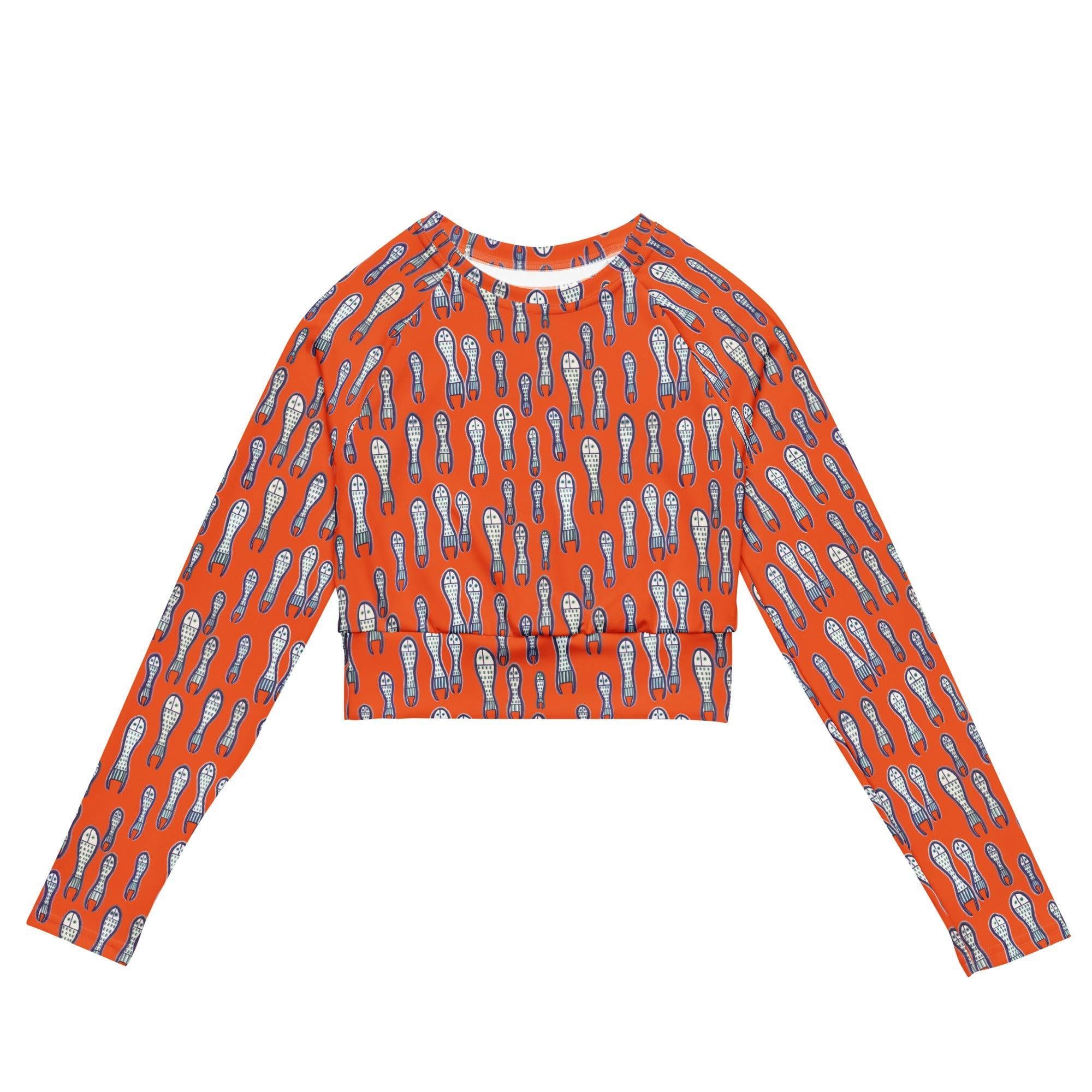 Ungud and Jiaa Dreaming Crop Top Rashie - Orange-Ian Healy-PaletTheory