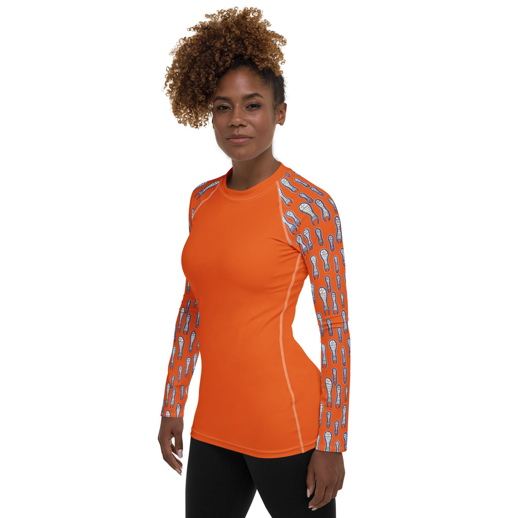 Ungud and Jiaa Dreaming Women's long sleeve Rash Guard - Orange-Ian Healy-PaletTheory