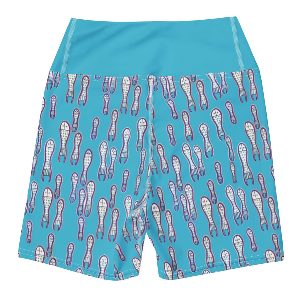 Ungud and Jiaa Dreaming Yoga and Swim Shorts - Blue-Ian Healy-PaletTheory