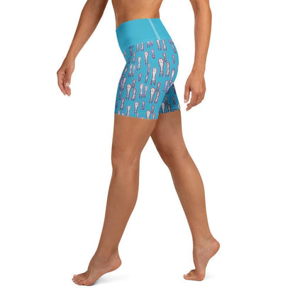 Ungud and Jiaa Dreaming Yoga and Swim Shorts - Blue-Ian Healy-PaletTheory