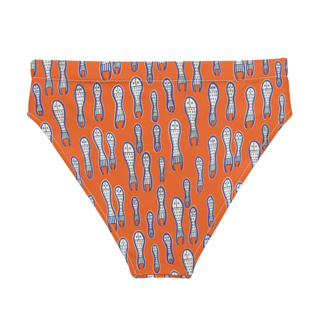 Ungud and Jiaa Dreaming high-waisted bikini bottom - Orange-Ian Healy-PaletTheory