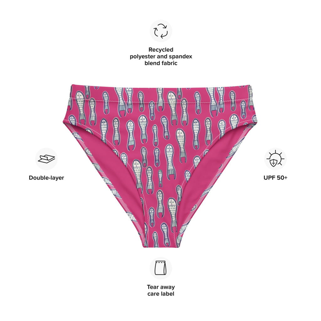 Ungud and Jiaa Dreaming high-waisted bikini bottom - Purple-Ian Healy-PaletTheory