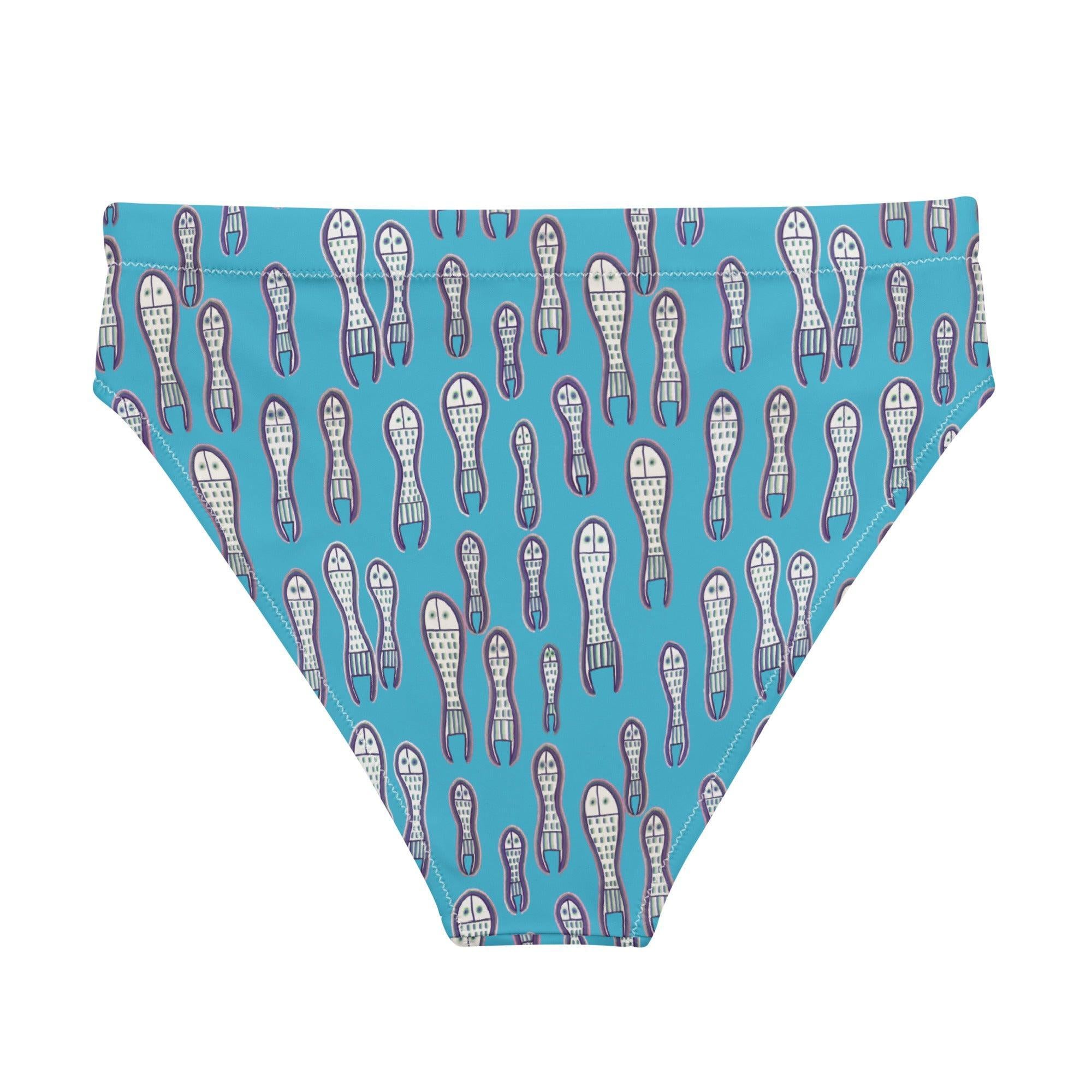Ungud and Jiaa Dreaming high-waisted bikini bottoms - Blue-Ian Healy-PaletTheory