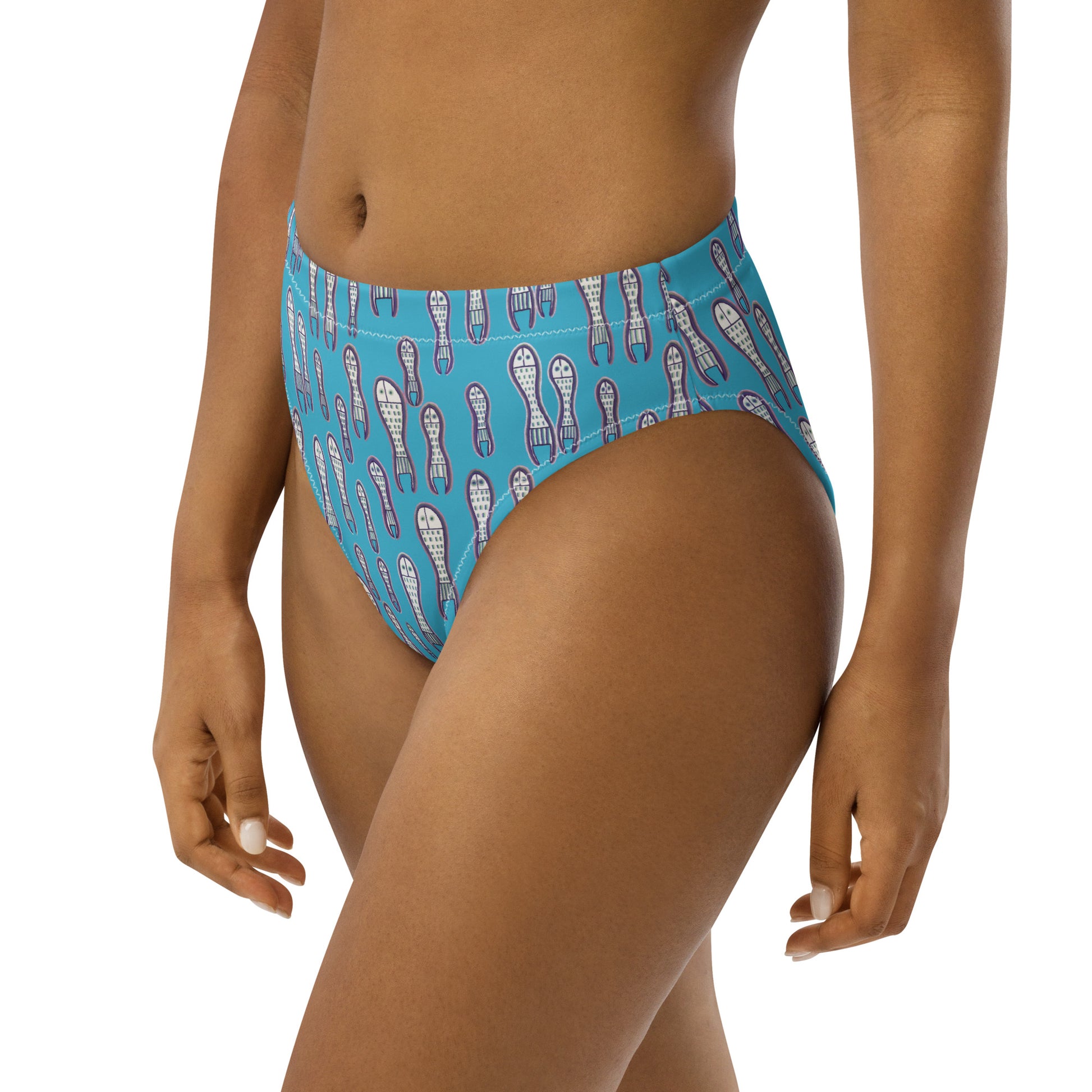 Ungud and Jiaa Dreaming high-waisted bikini bottoms - Blue-Ian Healy-PaletTheory