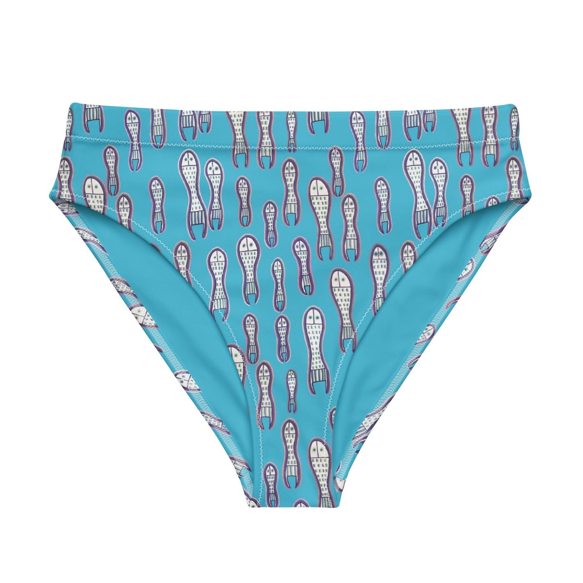 Ungud and Jiaa Dreaming high-waisted bikini bottoms - Blue-Ian Healy-PaletTheory