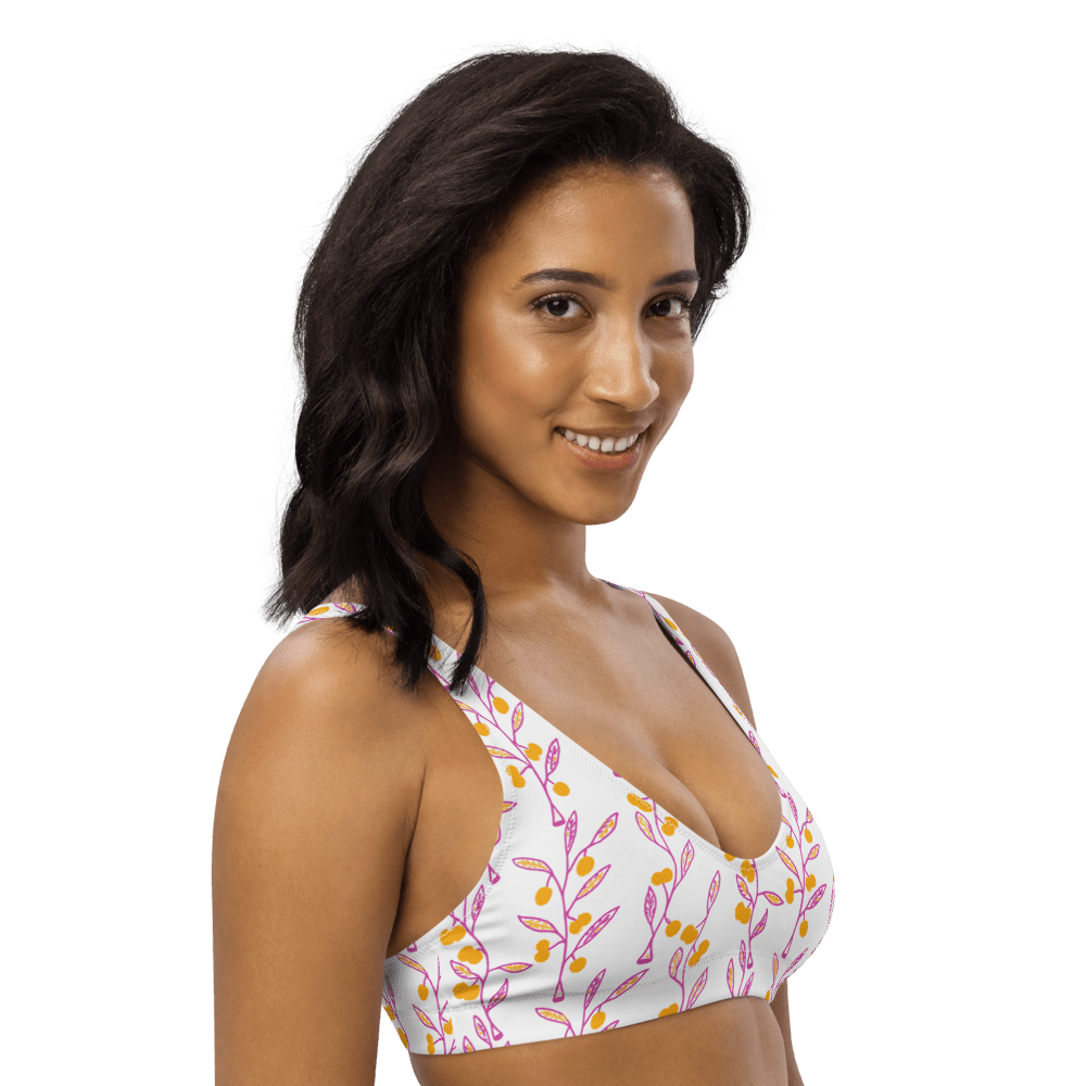 Wattle Tree Flower Bralette Bikini Top-Barbara Bear-PaletTheory