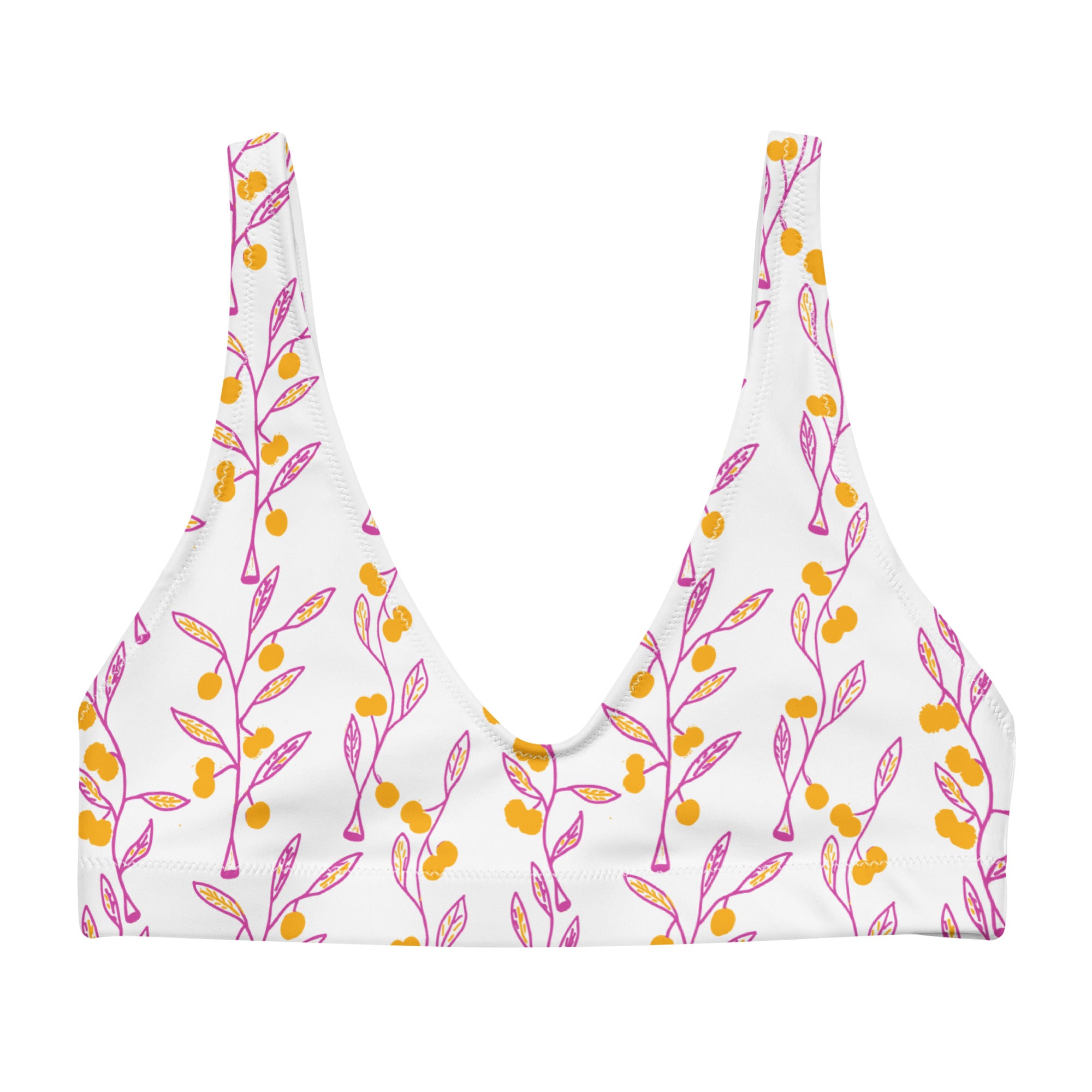 Wattle Tree Flower Bralette Bikini Top-Barbara Bear-PaletTheory