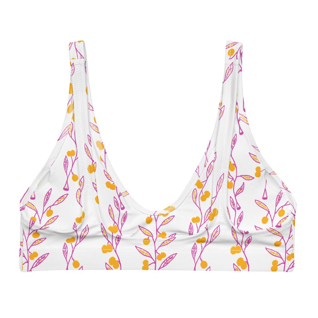 Wattle Tree Flower Bralette Bikini Top-Barbara Bear-PaletTheory