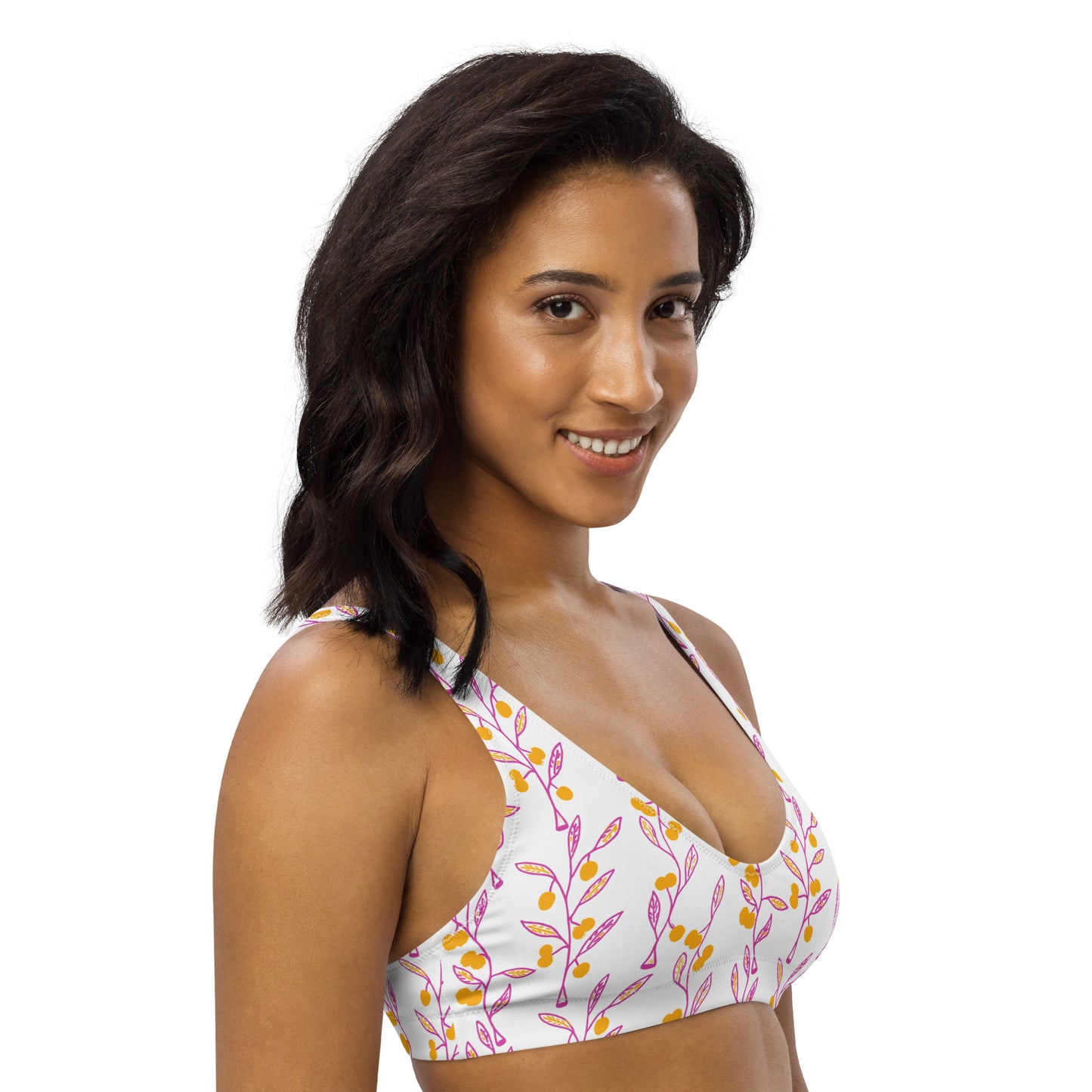 Wattle Tree Flower Bralette Bikini Top-Barbara Bear-PaletTheory