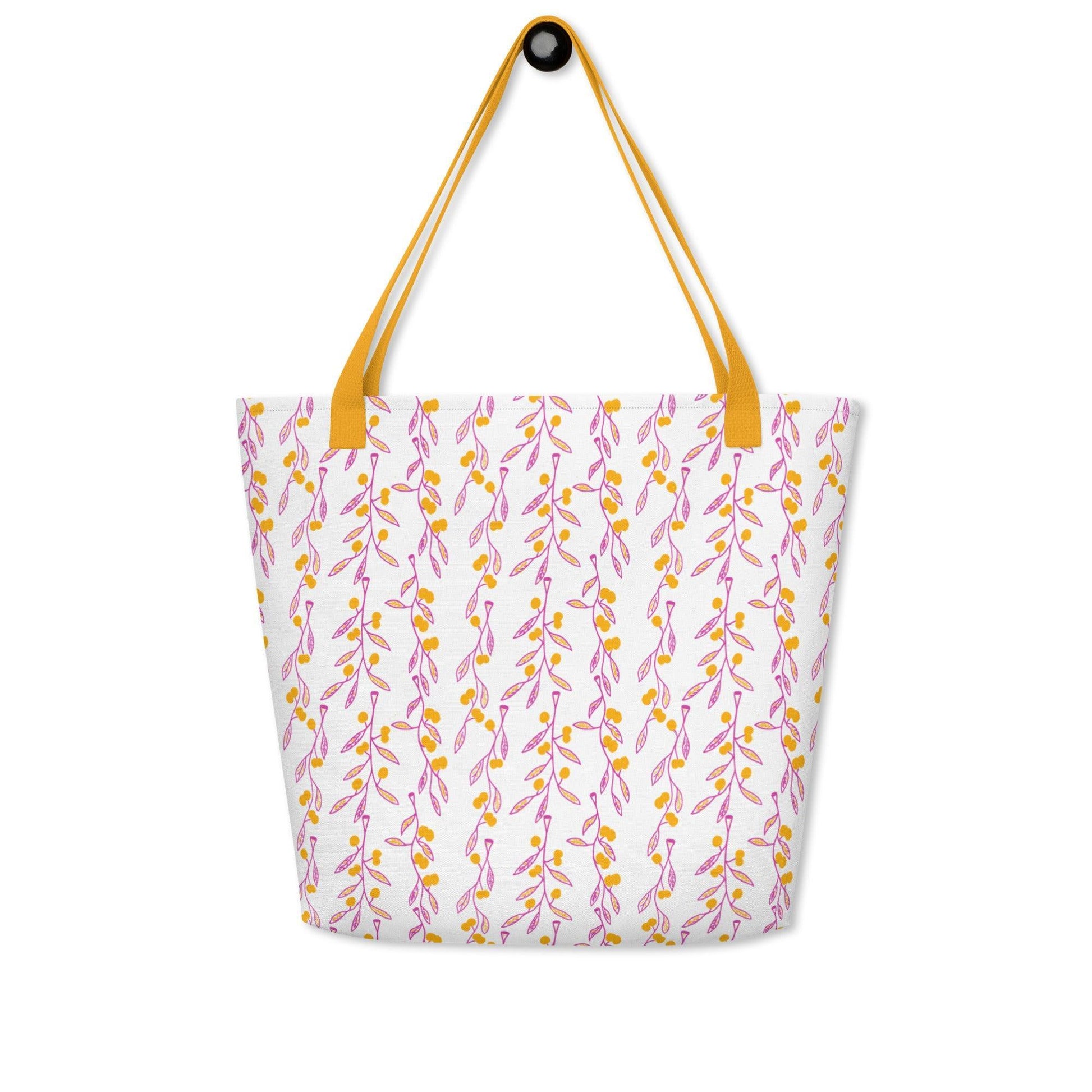 Wattle Tree Flower Tote Bag-Barbara Bear-PaletTheory