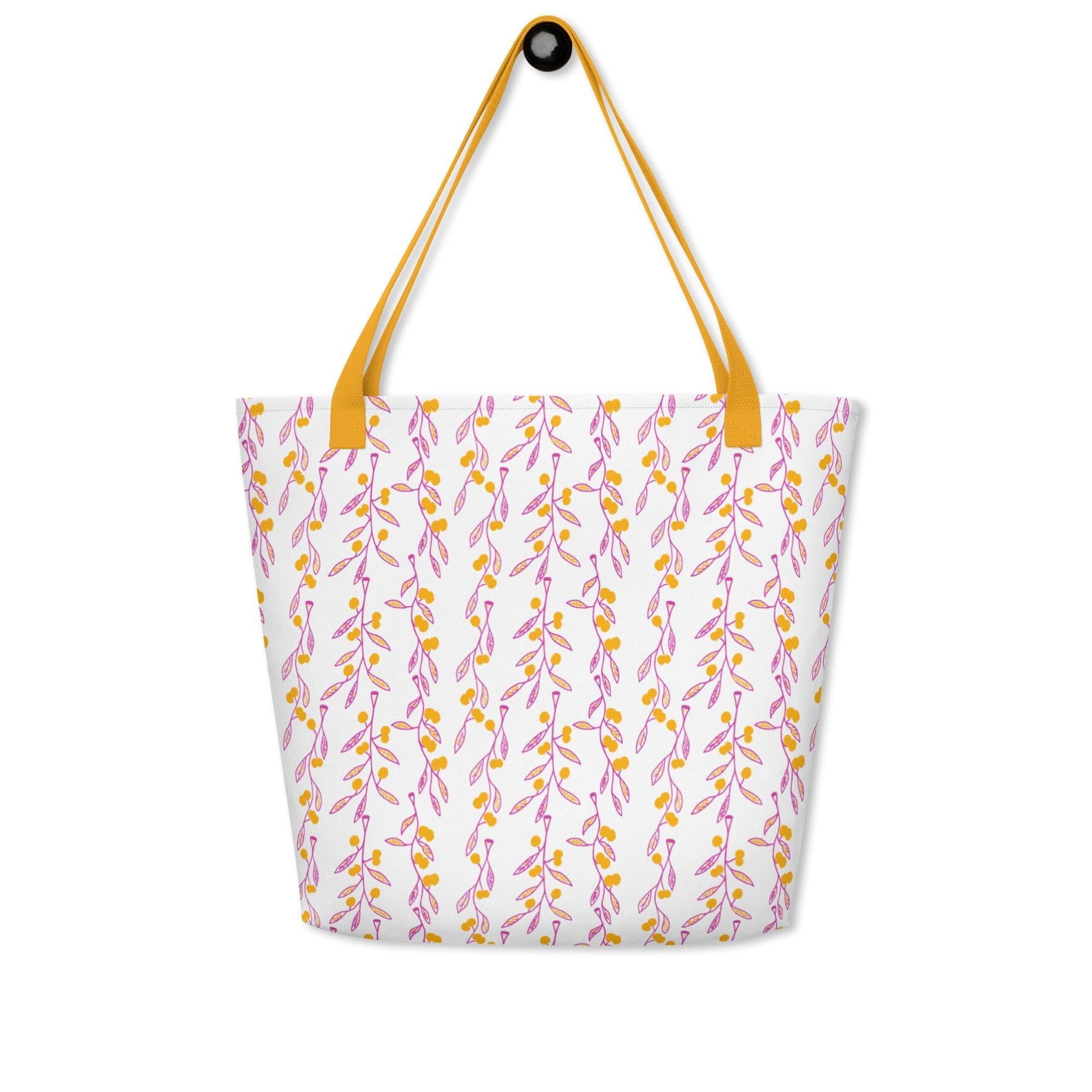 Wattle Tree Flower Tote Bag-Barbara Bear-PaletTheory