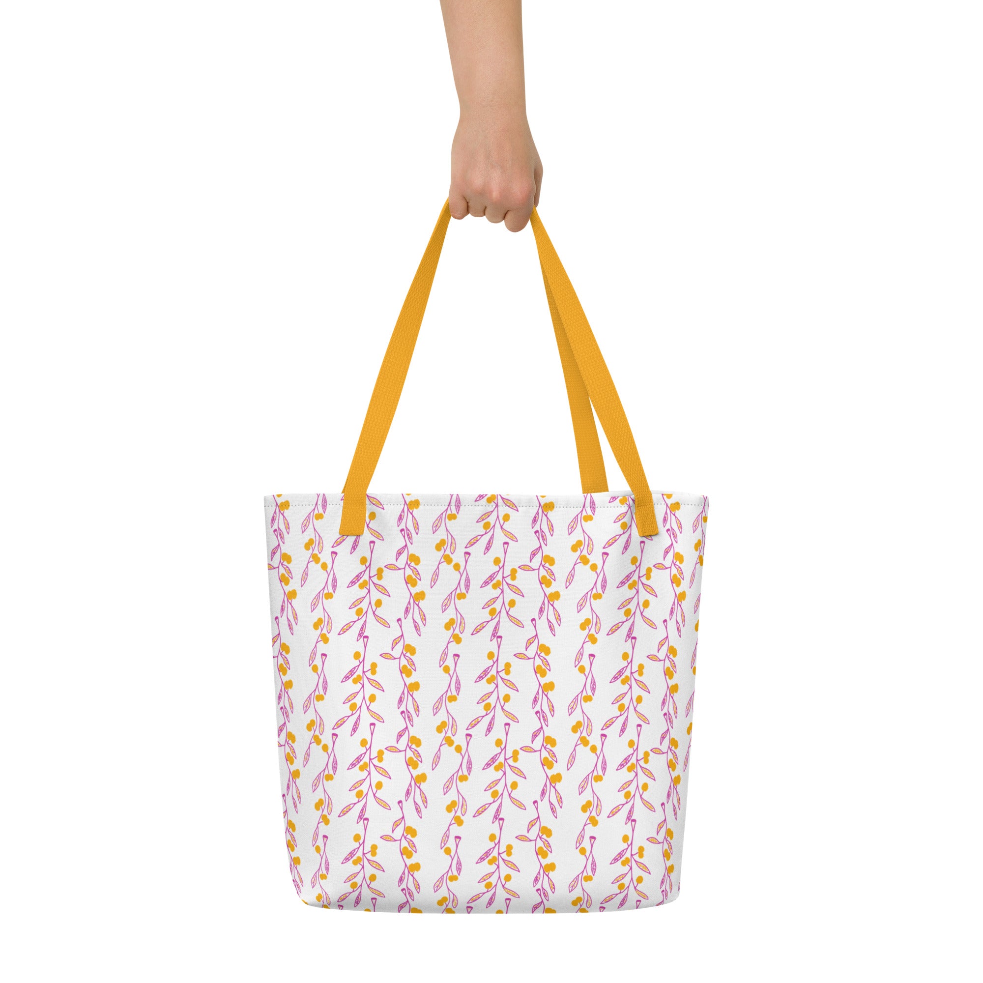 Wattle Tree Flower Tote Bag-Barbara Bear-PaletTheory