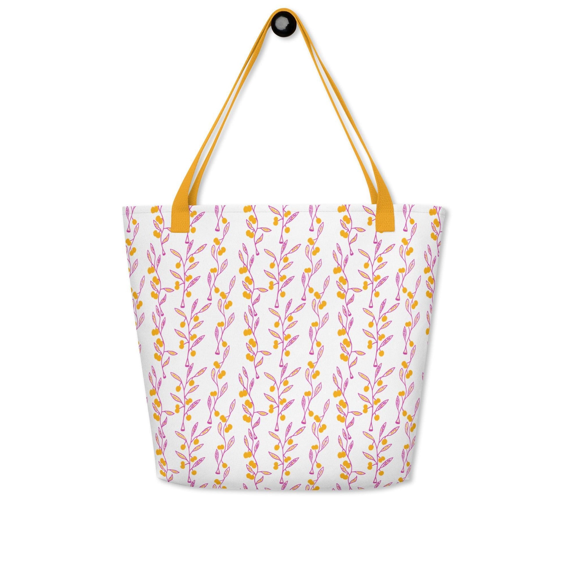 Wattle Tree Flower Tote Bag-Barbara Bear-PaletTheory