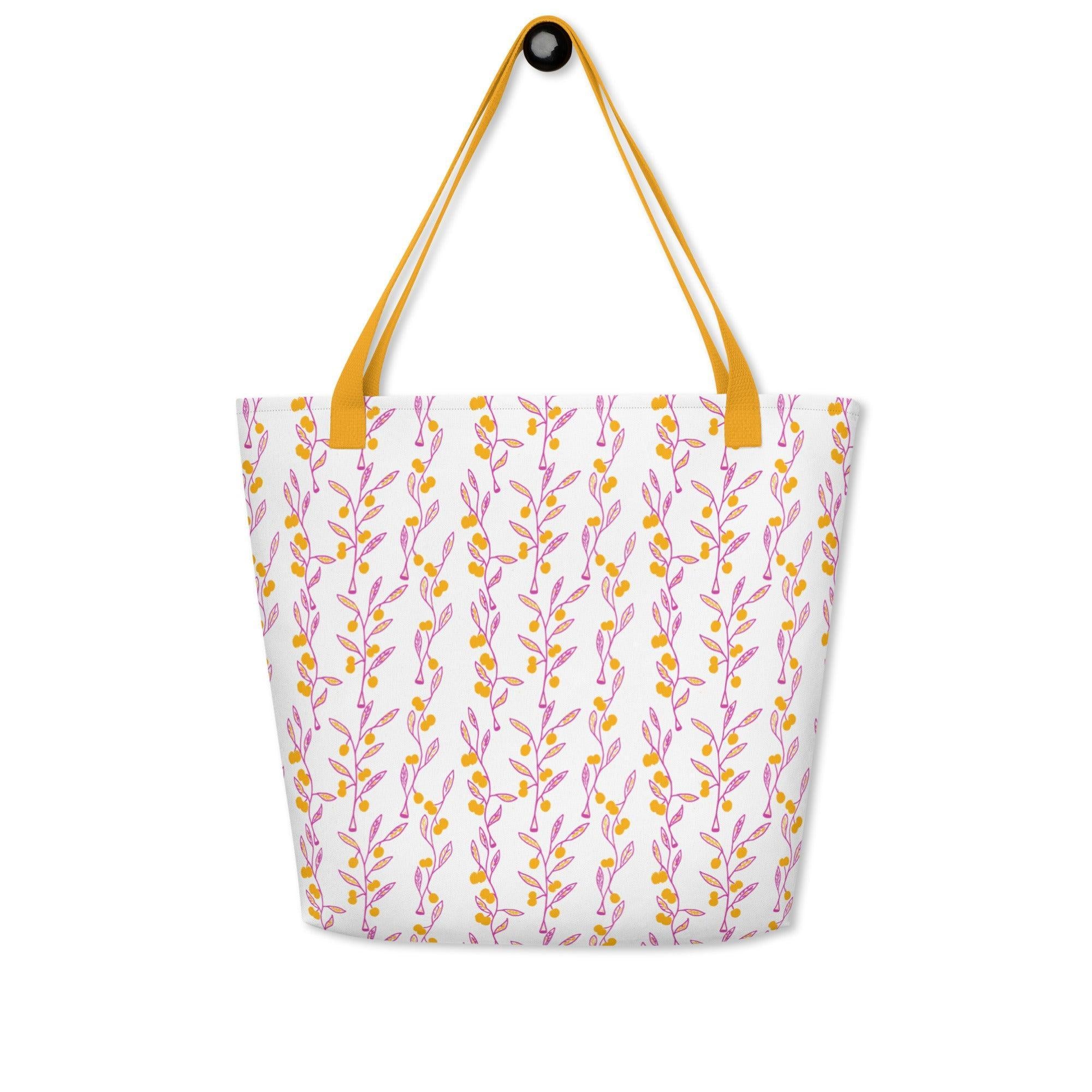 Wattle Tree Flower Tote Bag-Barbara Bear-PaletTheory