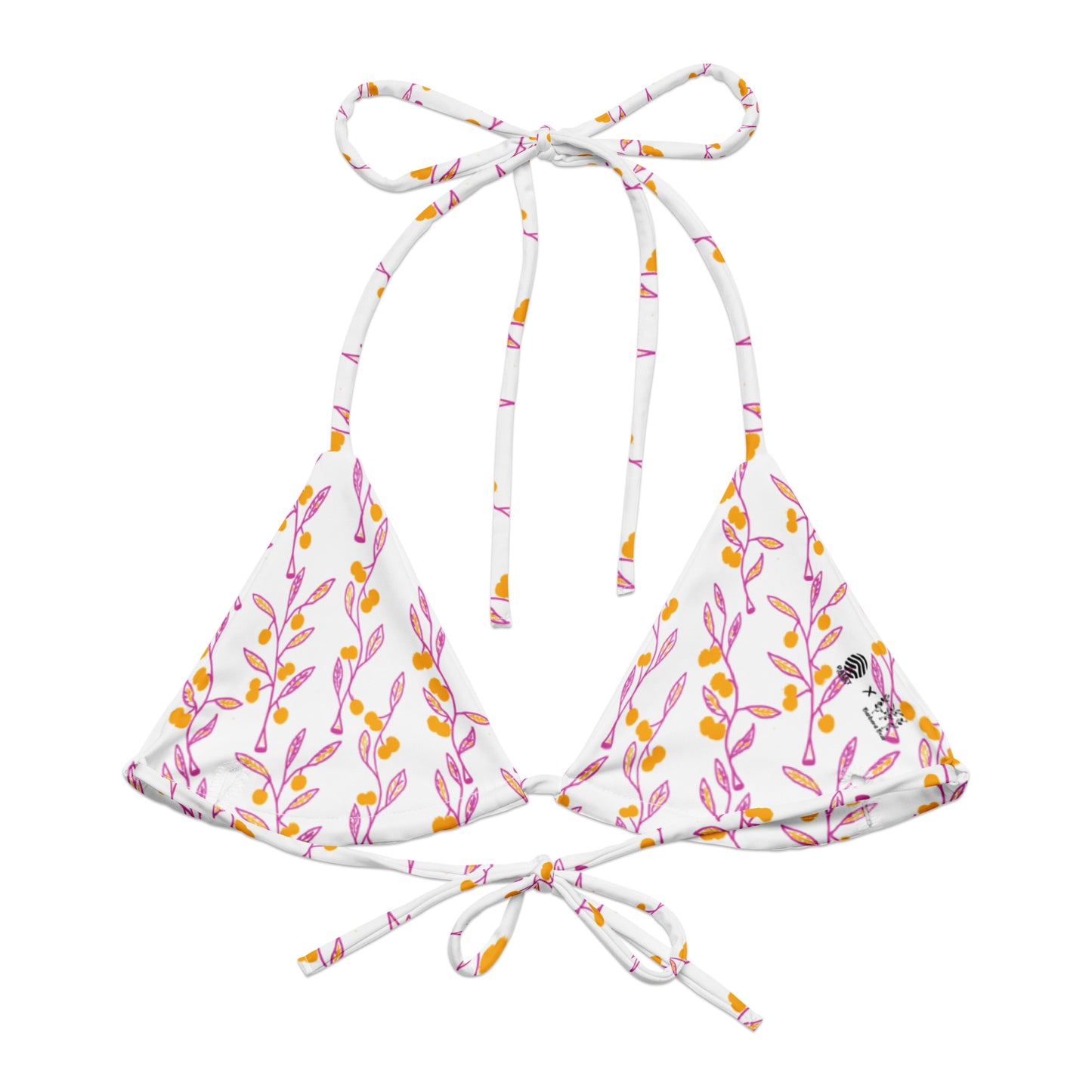 Wattle Tree Flower Triangle Bikini Top-Barbara Bear-PaletTheory