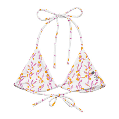 Wattle Tree Flower Triangle Bikini Top-Barbara Bear-PaletTheory