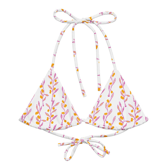 Wattle Tree Flower Triangle Bikini Top-Barbara Bear-PaletTheory