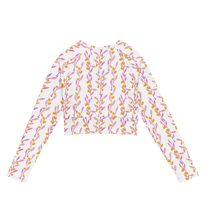 Wattle Tree Flower Women Crop Top Rash Guard-Barbara Bear-PaletTheory