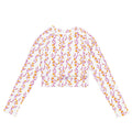 Wattle Tree Flower Women Crop Top Rash Guard-Barbara Bear-PaletTheory