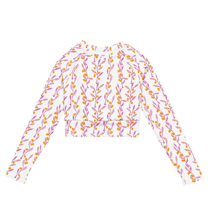 Wattle Tree Flower Women Crop Top Rash Guard-Barbara Bear-PaletTheory