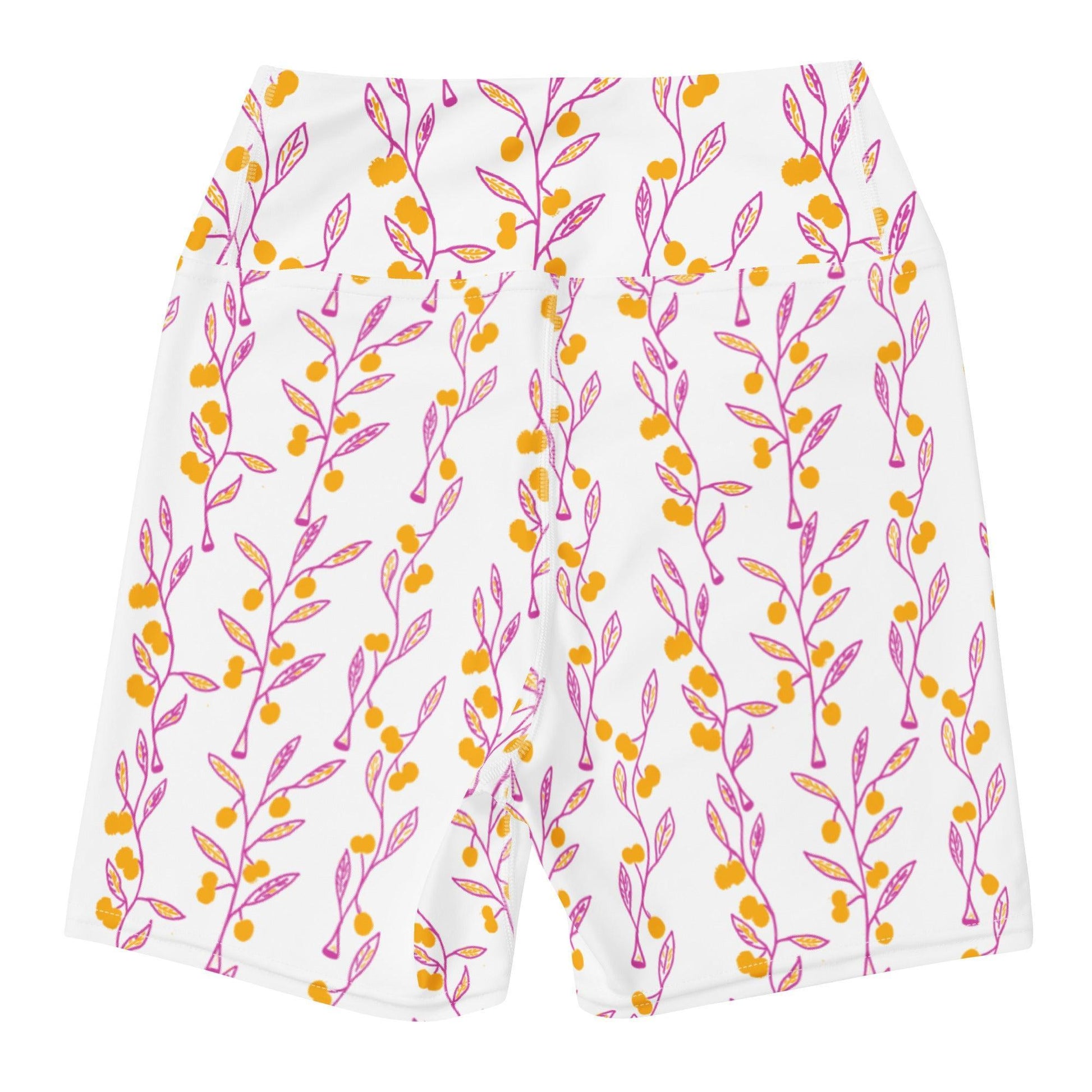 Wattle Tree Flower Women Swim Shorts-Barbara Bear-PaletTheory