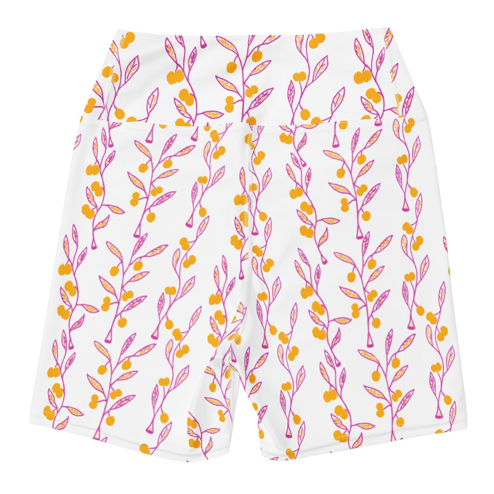 Wattle Tree Flower Women Swim Shorts-Barbara Bear-PaletTheory