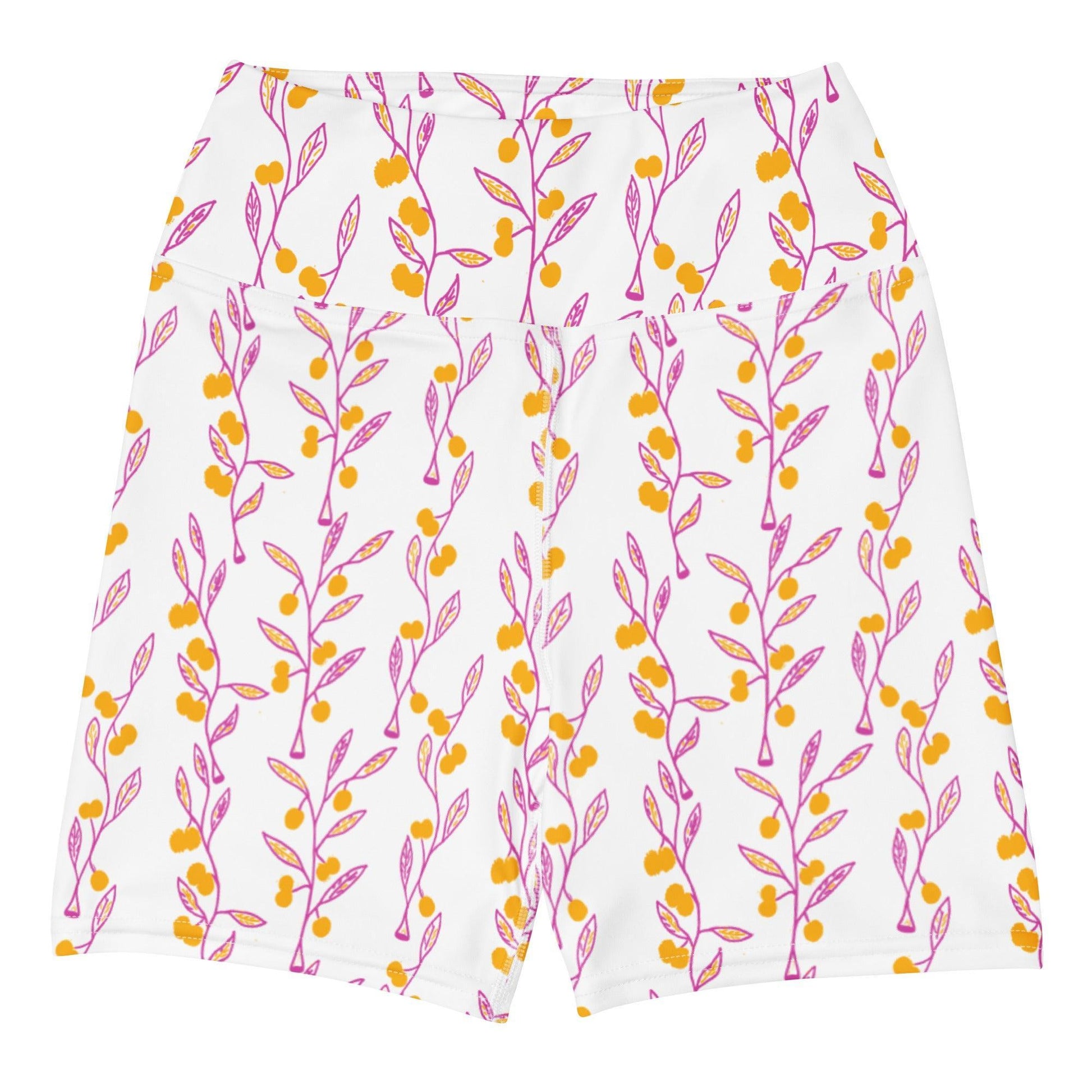 Wattle Tree Flower Women Swim Shorts-Barbara Bear-PaletTheory
