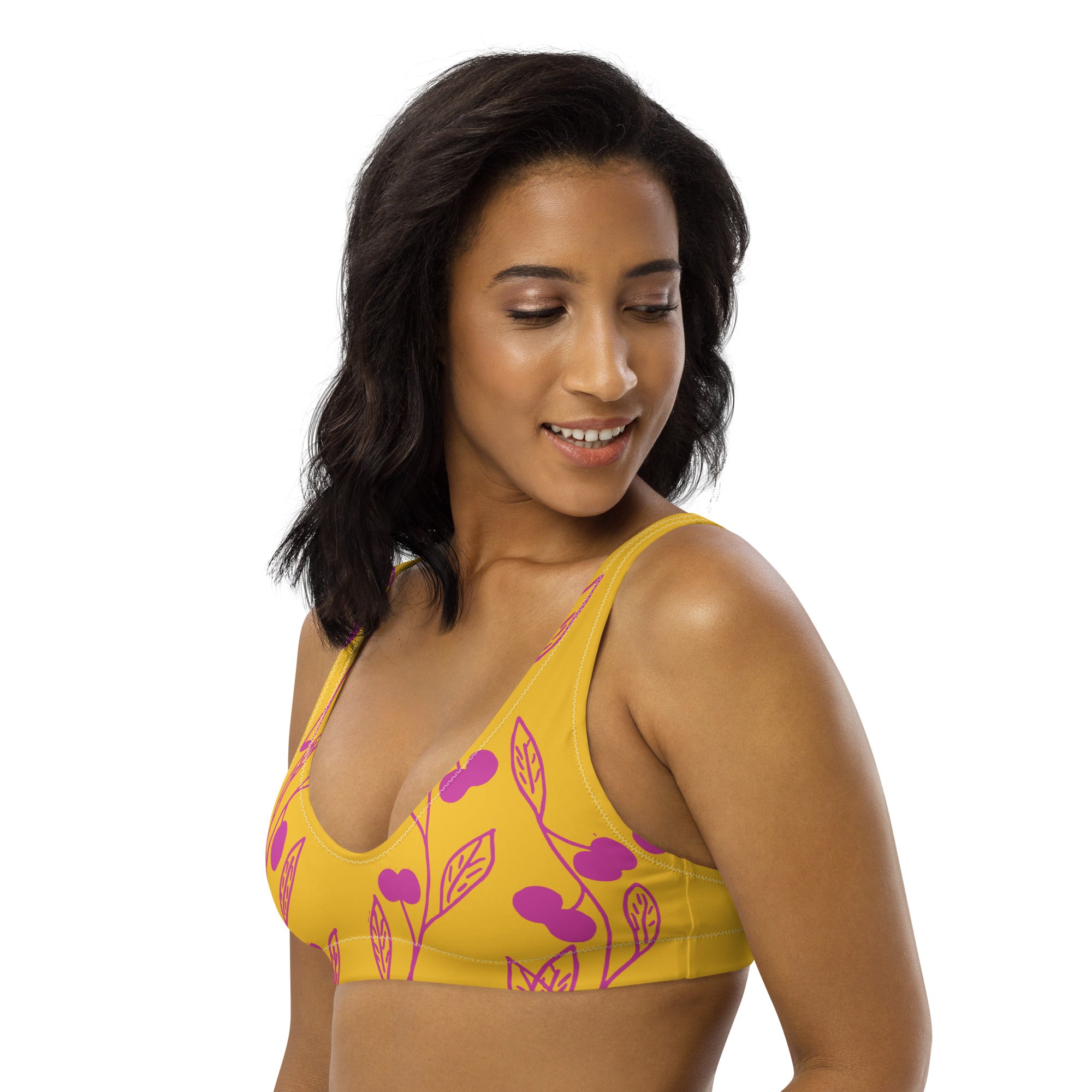 Wattle Tree Flower in Yellow Bralette top-Barbara Bear-PaletTheory