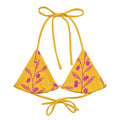 Wattle Tree Flower in Yellow Triangle Bikini Top-Barbara Bear-PaletTheory