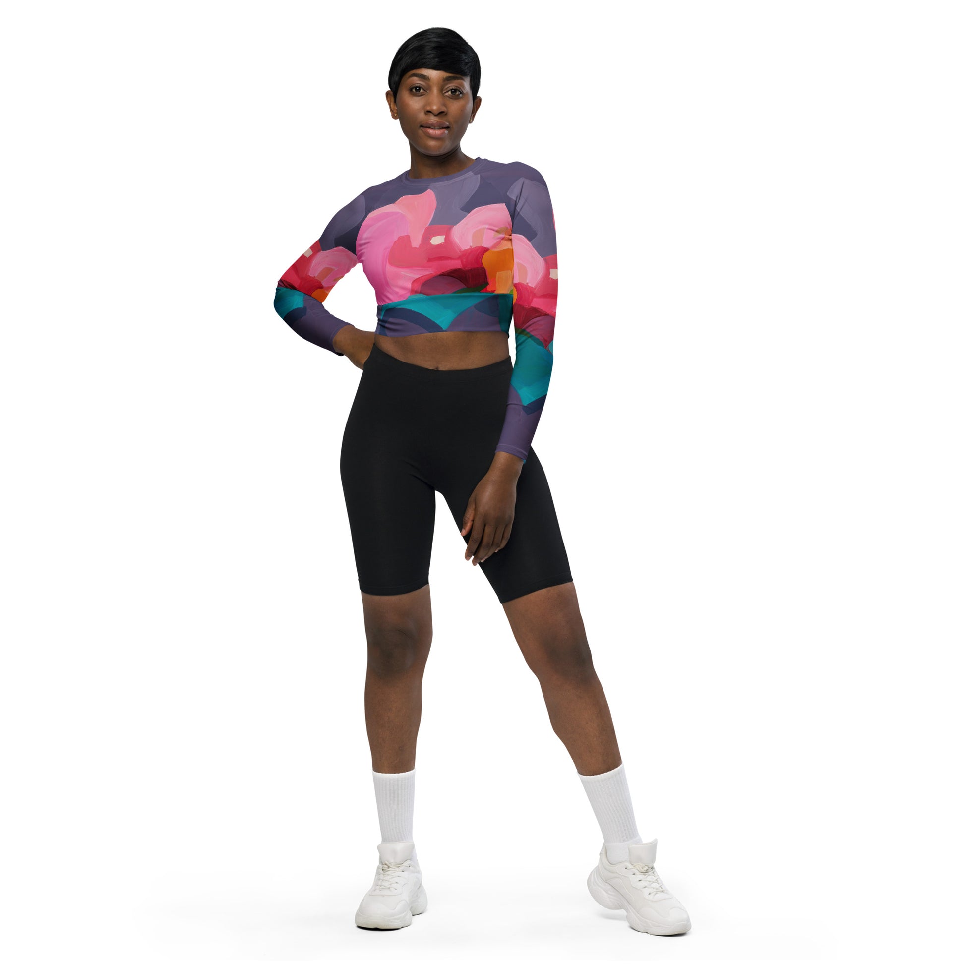 We should all be more Purple - Long-sleeve Crop Rashguard women-Susannah Bleasby-PaletTheory