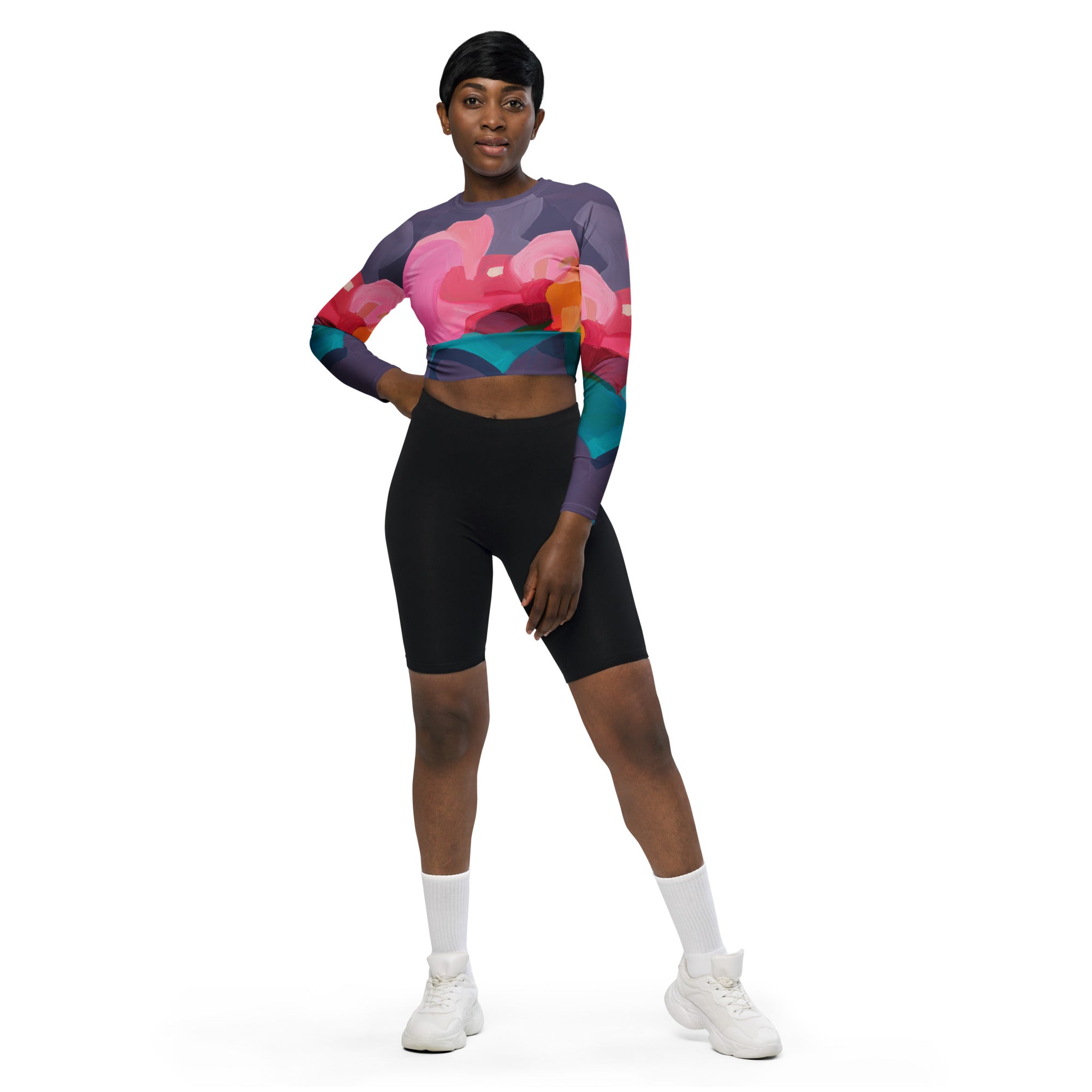 We should all be more Purple - Long-sleeve Crop Rashguard women-Susannah Bleasby-PaletTheory
