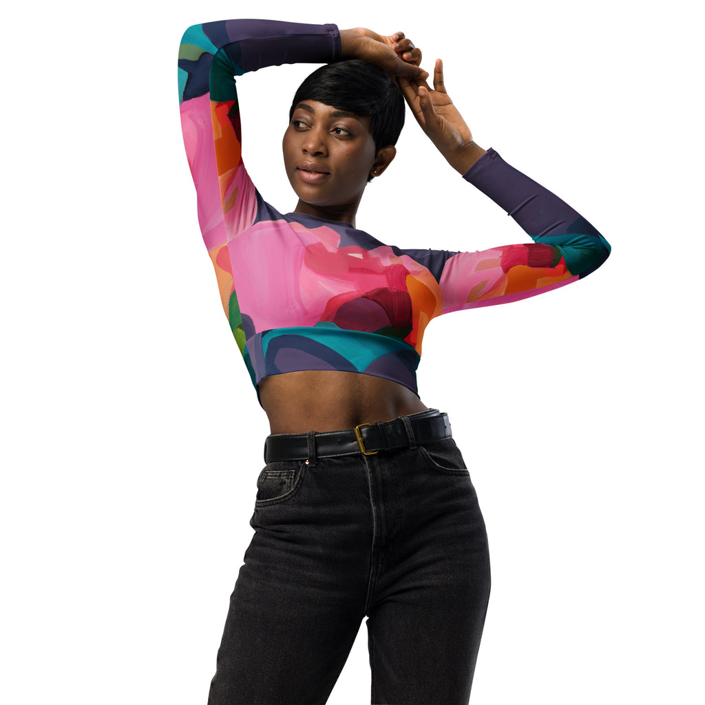 We should all be more Purple - Long-sleeve Crop Rashguard women-Susannah Bleasby-PaletTheory
