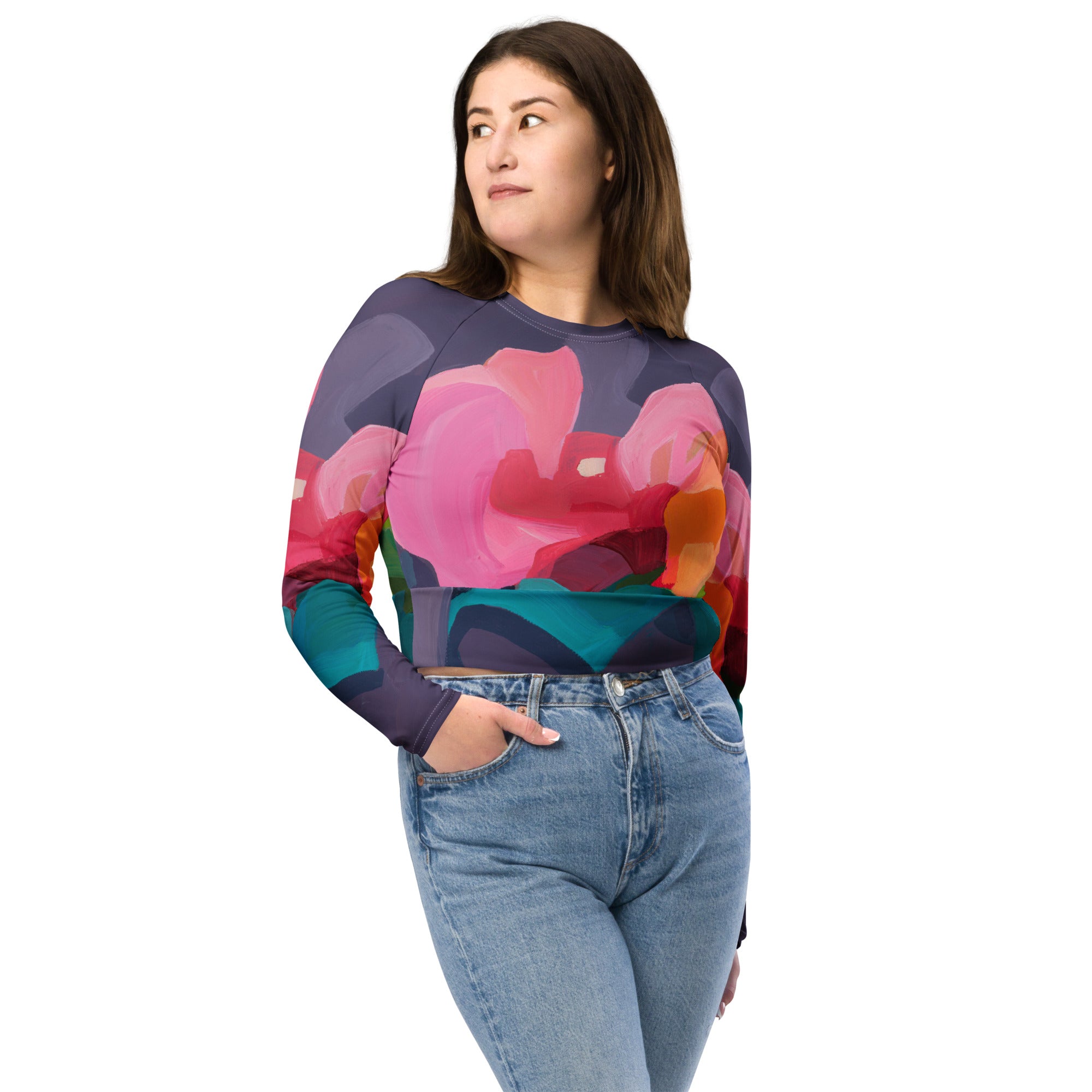 We should all be more Purple - Long-sleeve Crop Rashguard women-Susannah Bleasby-PaletTheory
