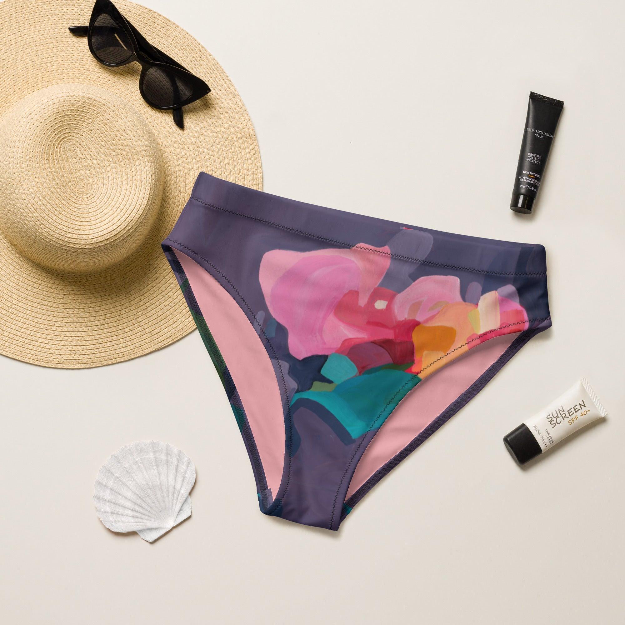 We should all be more Purple - Recycled high-waisted bikini Bottoms-SALE-Susannah Bleasby-PaletTheory
