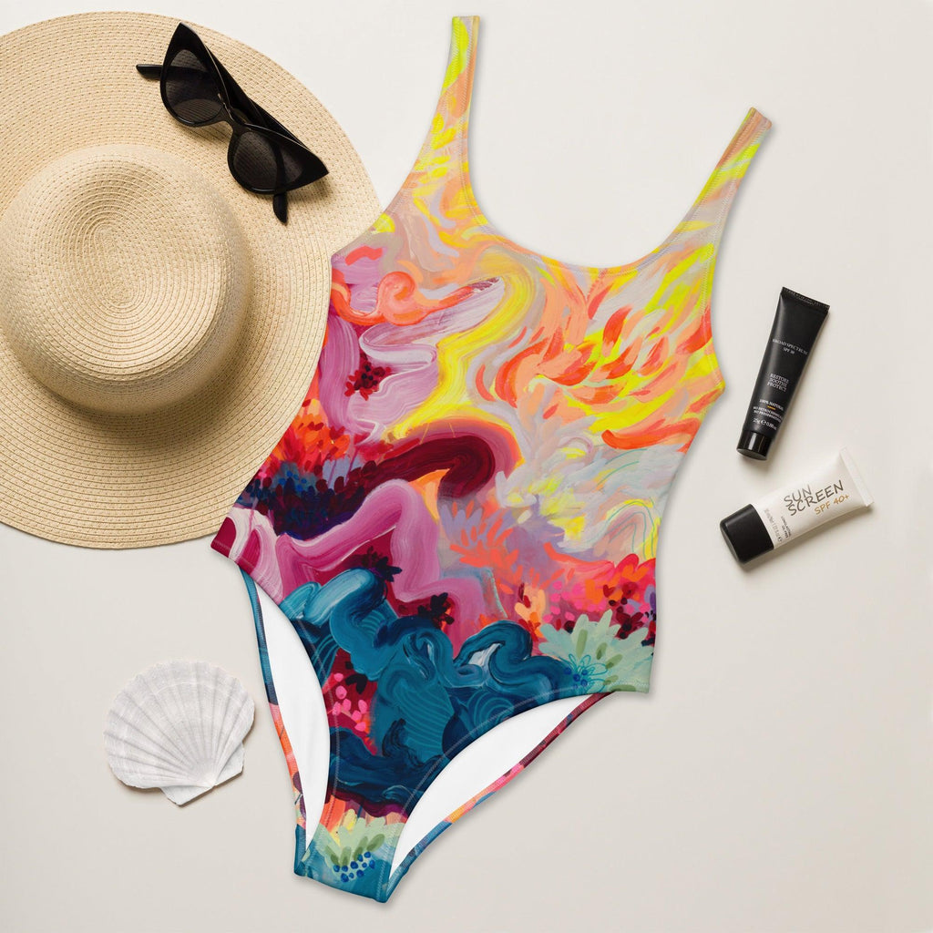 Wild Fire One-Piece Swimsuit-Julie Amlin-PaletTheory