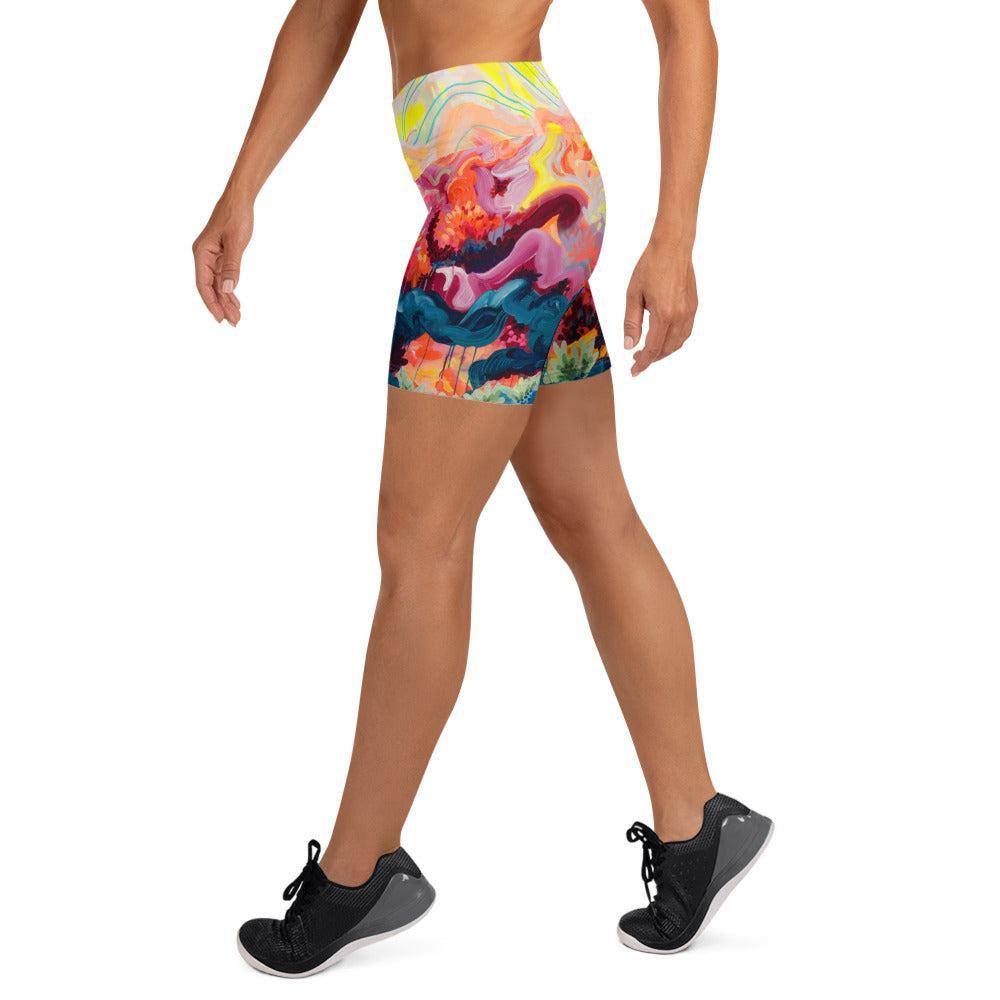 Wild Fire Swim Shorts-Julie Amlin-PaletTheory