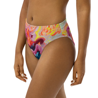 Wild Fire high-waisted bikini Bottoms by Julie Amlin-Julie Amlin-PaletTheory