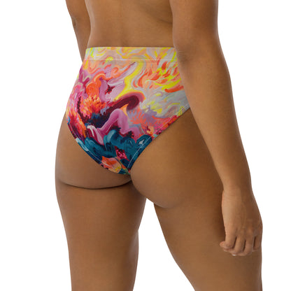 Wild Fire high-waisted bikini Bottoms by Julie Amlin-Julie Amlin-PaletTheory