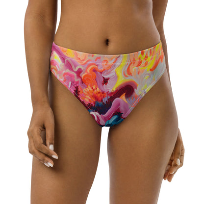 Wild Fire high-waisted bikini Bottoms by Julie Amlin-Julie Amlin-PaletTheory