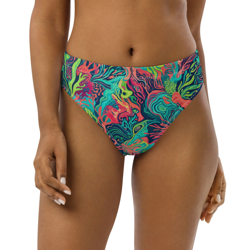 Neon Reef High Waisted Bikini Bottom