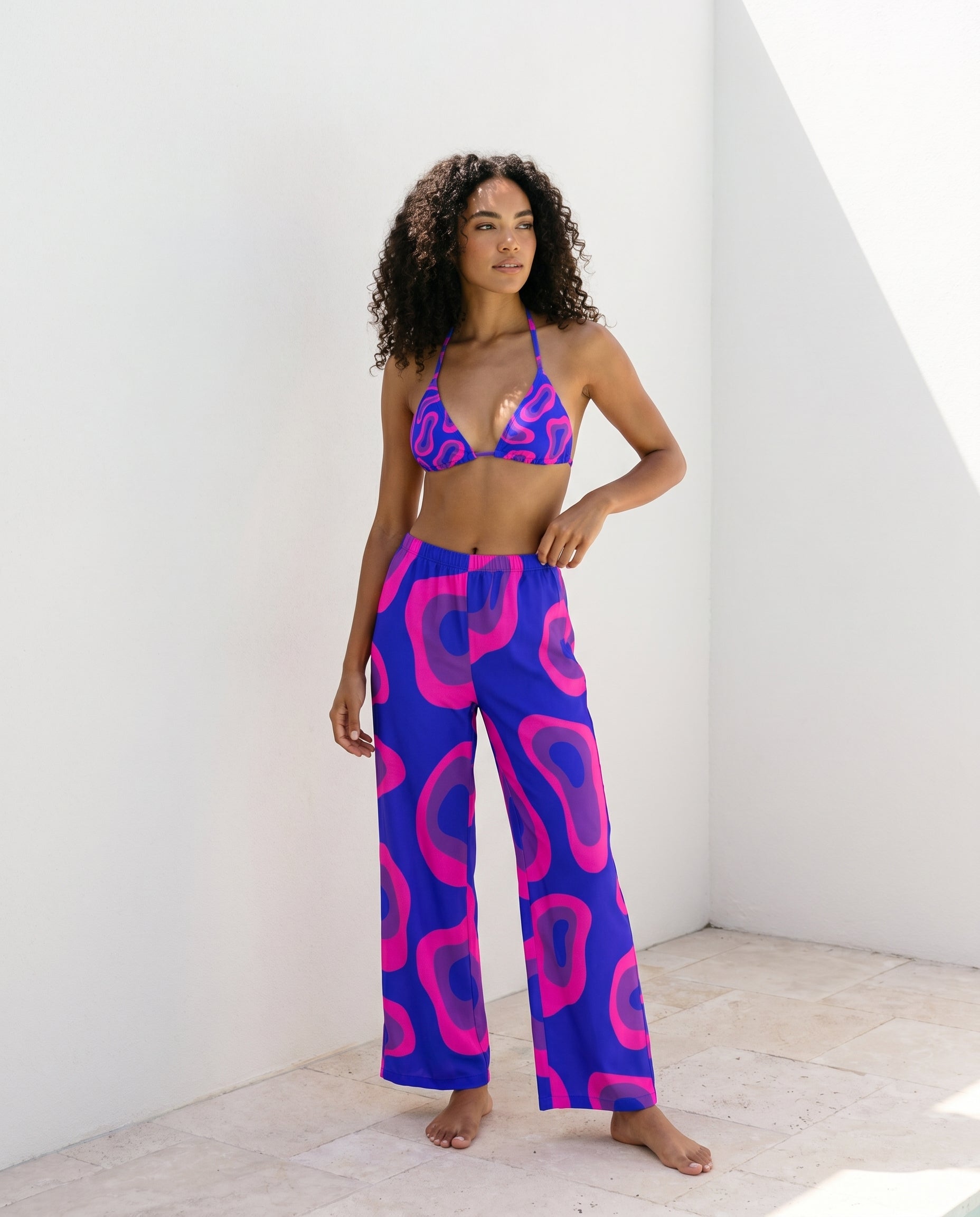 Blue Sea High-Rise Wide Leg Pants