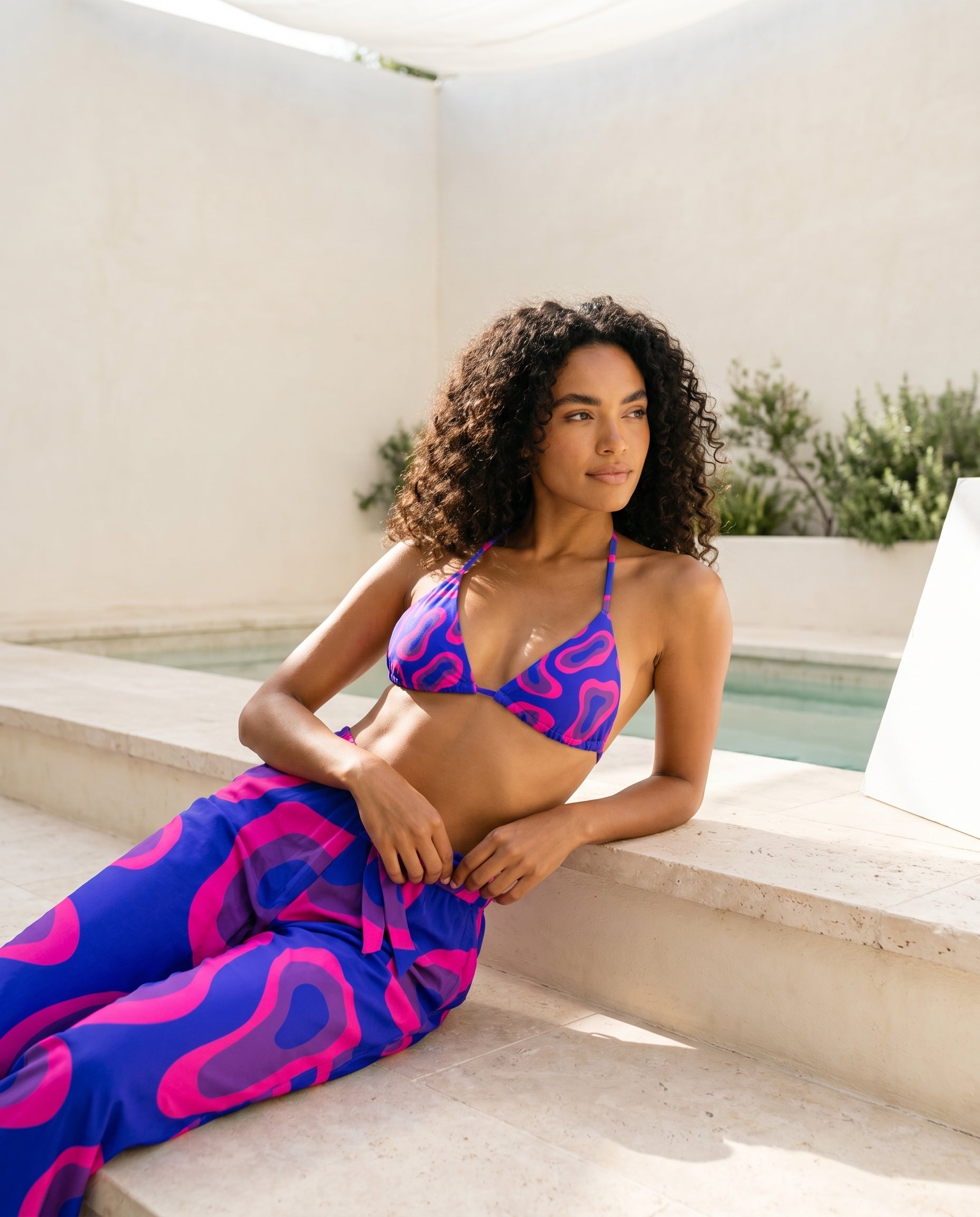 Blue Sea High-Rise Wide Leg Pants